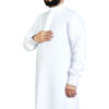 ثوب الدفه سحاب ابيض شبابي المقاس 34 - 52