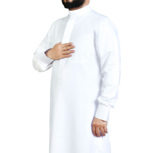 ثوب الدفه سحاب ابيض شبابي المقاس 34 - 52